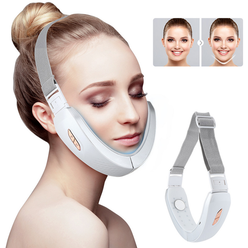 Chin V-Line Up Face Lifting Device EMS LED Photon Therapy Arc Karcsúsító Vibrációs Masszírozó Dupla Chin Reduce V Arcápoló eszköz