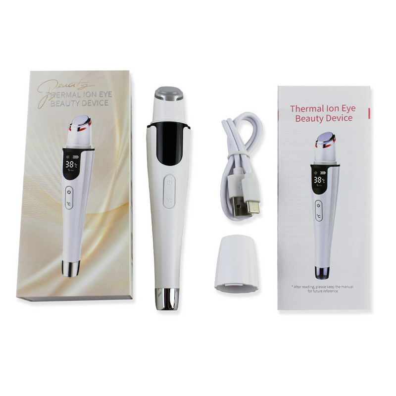 Fűtő LED Photon Bőrápoló Ránctalanító Fáradtság Vibráló Szem Beauty Masszázs Pen