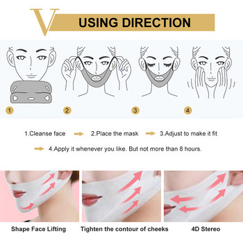 1/2/4 бр. 4D Reduce Double Chin Tape Neck Firming Shape Mask Face Lift Slimming Mask V Line Chin Up Patch BR US Do Dropshipping