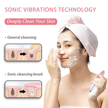 Βούρτσα καθαρισμού προσώπου Ultrasonic Face Cleaner Electric Face Scrubber Vibrating Face Massagers Facial Cleansing Remover Blackhead