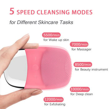 Βούρτσα καθαρισμού προσώπου Ultrasonic Face Cleaner Electric Face Scrubber Vibrating Face Massagers Facial Cleansing Remover Blackhead