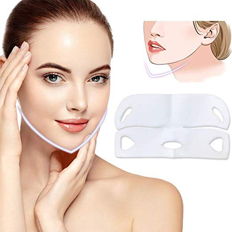 2 buc. Mască de slăbire Lifting facial V Line Chin Up Patch 4D Reduce Bandă dublă pentru bărbie Mască de fermitate a gâtului US BR Faceți comerț cu ridicata