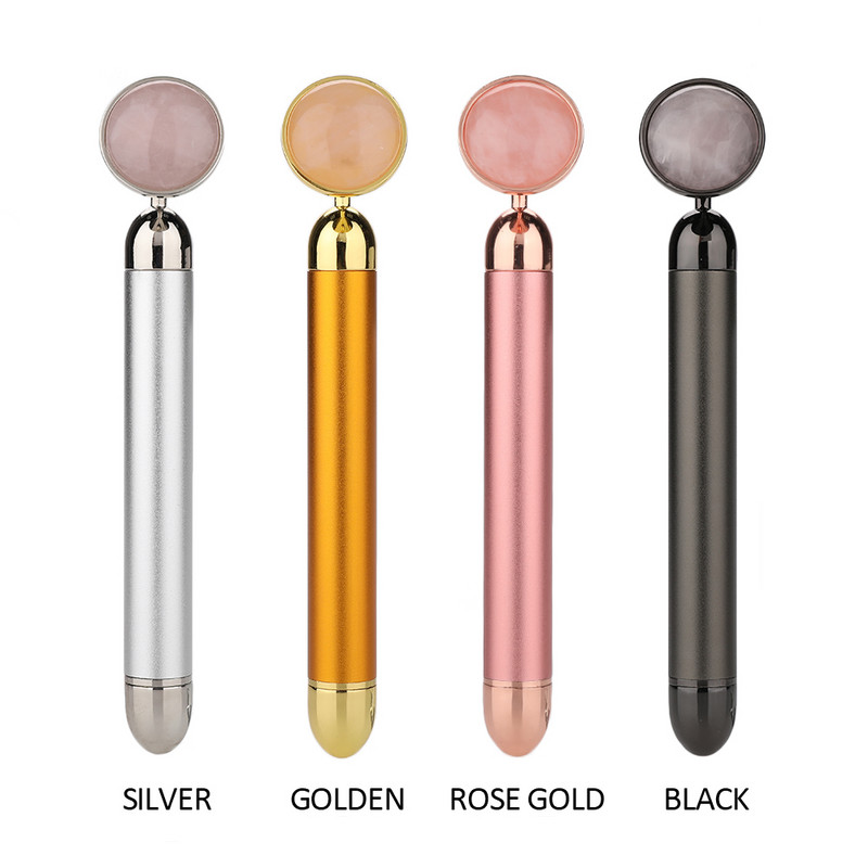 Elektromos Jade Roller Természetes Jade Quartz Roller Arcmasszázs Roller Stone Face Beauty SPA Elektromos Jade Masszírozó Bőrlifting