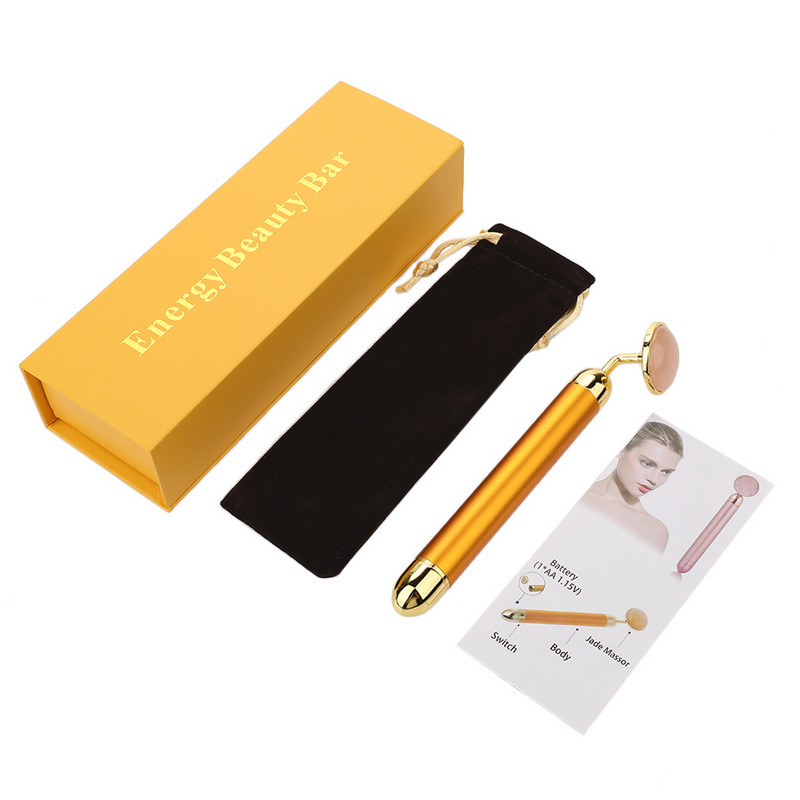Elektromos Jade Roller Természetes Jade Quartz Roller Arcmasszázs Roller Stone Face Beauty SPA Elektromos Jade Masszírozó Bőrlifting