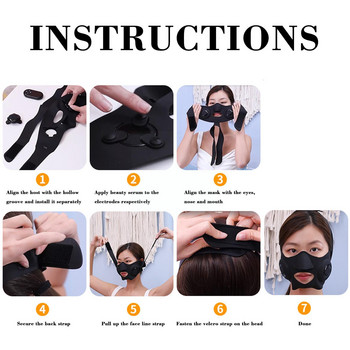 EMS V-Shape Face Lifting Massager Face Slimming Mask Reduce Cheek Chin Beauty Up Anti Faces Devices Lift Wrinkle Double Bel V8R5