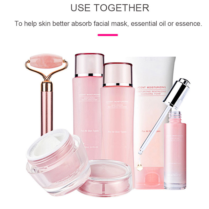 Elektromos arcvibrátor Rose Jade Roller Face Lifting Bőrfeszesítő Öregedésgátló Karcsúsító Guasha Jade Stone szépségmasszázs eszköz