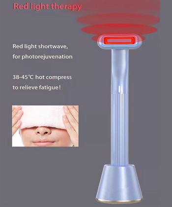 Ραβδί εργαλείων περιποίησης δέρματος 4 σε 1 Θεραπευτικό ζεστό μασάζ ματιών Κόκκινο φως LED μειώνει τις ρυτίδες Αντιγηραντικό Ραβδί ομορφιάς σύσφιξης