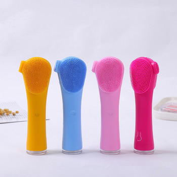 Ultrasonic Silicone Electric Face Cleansing Brush Sonic Face Cleanser Cleansing Skin Mini Washing Brush USB Επαναφορτιζόμενη