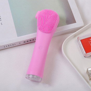 Ултразвукова силиконова електрическа четка за почистване на лице Sonic Face Cleanser Cleansing Skin Mini Washing Brush USB Rechargeable