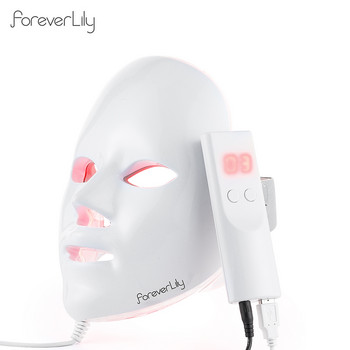 Foreverlily Gift Box 7 Χρώματα LED Μάσκα προσώπου φωτονοθεραπεία Φωτεινότητα Αναζωογόνησης δέρματος προσώπου Εργαλεία περιποίησης ακμής κατά των ρυτίδων