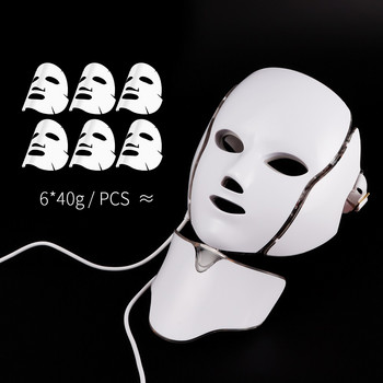 7 цвята светлинна LED маска за лице с подмладяване на кожата на шията Грижа за лицето Красота Терапия против акне Избелващ инструмент за грижа за кожата