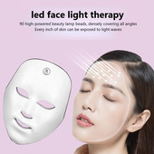 7 Colors Light LED arcmaszk Red Light Therapy Beauty Anti Aging Whitening Bőrfiatalítás Arcápoló gép Otthoni Spa bőrápolás