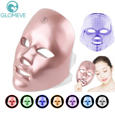 USB Charge 7 Colors LED Arcmaszk Fotonterápiás Bőrfiatalítás Pattanások Elleni Ránctalanítás Bőrápolás Spa Beauty Arcgép