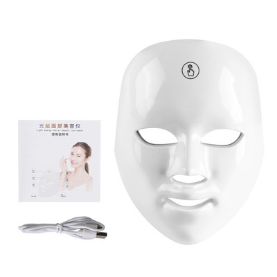 USB Charge 7 Colors LED Arcmaszk Fotonterápiás Bőrfiatalítás Pattanások Elleni Ránctalanítás Bőrápolás Spa Beauty Arcgép