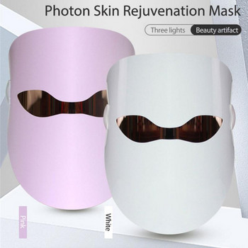 Μάσκα LED προσώπου με λαιμό LED Light Photon Therapy Face Beauty Mask Skin Tightening 32 lights Rejuvenation Brighten Machine