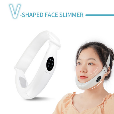 Stimulator EMS Lifting facial în formă de V Masaj cu vibrații cu fotoni cu LED mai subțire Dispozitiv de înfrumusețare V-Face Up pentru îndepărtarea bărbiei duble Bady Fat