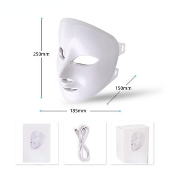 Минималистичен дизайн 7 цвята LED маска за лице Фотонна терапия против акне премахване на бръчки подмладяване на кожата инструменти за грижа за кожата на лицето
