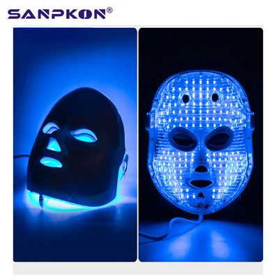 EMS Face Care Treatment Beauty Anti Wrinkle Akne Therapy Whitening Instrument Light LED arcmaszk nyaki bőrfiatalítással