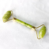 Jade kétfejű görgős tövisfej Jade Stone Massager Eye Arc Nyak Thin Lift Relax Karcsúsító eszközök Arcmasszázs görgő
