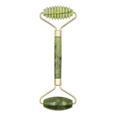 Jade kétfejű görgős tövisfej Jade Stone Massager Eye Arc Nyak Thin Lift Relax Karcsúsító eszközök Arcmasszázs görgő