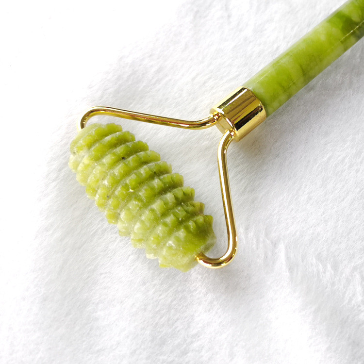Jade kétfejű görgős tövisfej Jade Stone Massager Eye Arc Nyak Thin Lift Relax Karcsúsító eszközök Arcmasszázs görgő