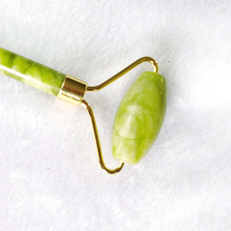 Jade kétfejű görgős tövisfej Jade Stone Massager Eye Arc Nyak Thin Lift Relax Karcsúsító eszközök Arcmasszázs görgő