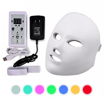 7 цвята Led маска за лице, премахване на бръчки, подмладяване на кожата, фотонна терапия, маска за лице, светлинна терапия против акне, инструменти за грижа за кожата на лицето