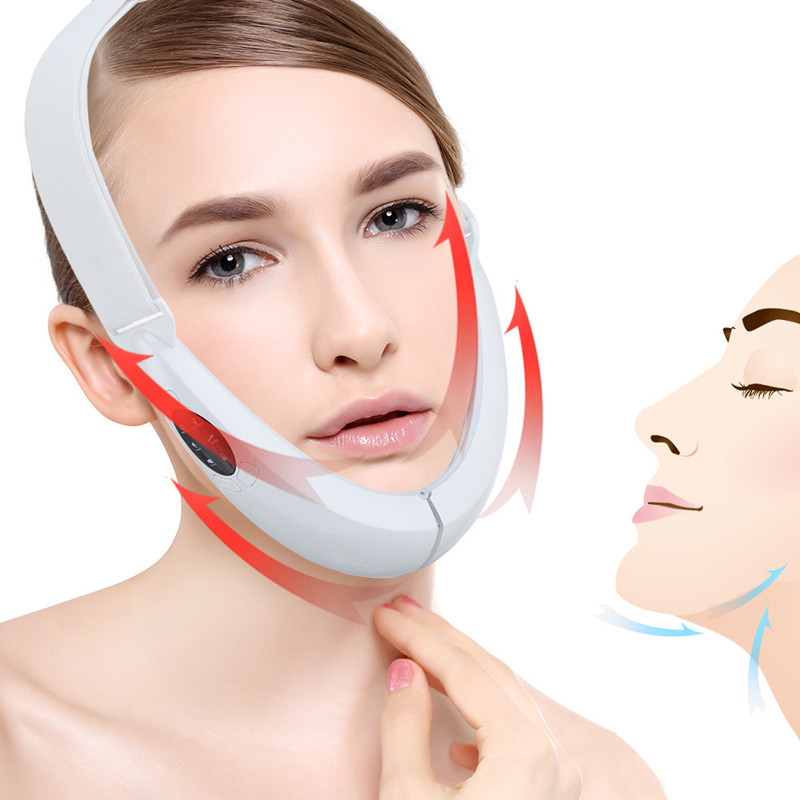 Mikroáramú Beauty Devices V-alakú Face Lifter Emelés Feszesítés Csökkent Dupla álla Masszírozó Arc Karcsúsító Pofa Felemelő eszköz