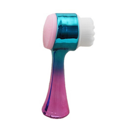 Dvostrane četkice za čišćenje LICA Silikonske ručne četke za pranje lica za duboku šminku za piling pora D0UE