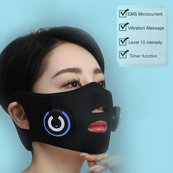 Μηχανή μασάζ μάσκας μασάζ λεπτής μάσκας αδυνατίσματος προσώπου σε σχήμα V σε σχήμα V, διπλή ζώνη θεραπείας ανύψωσης προσώπου S9E2