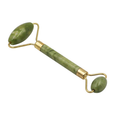 „2 viename“ žalias volelis ir „Gua Sha“ rinkinys „Natural Jade Scraper Massager Eye Veidas Kaklas Thin Lift Relax Liekninamasis masažinis volelis