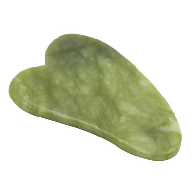 „2 viename“ žalias volelis ir „Gua Sha“ rinkinys „Natural Jade Scraper Massager Eye Veidas Kaklas Thin Lift Relax Liekninamasis masažinis volelis