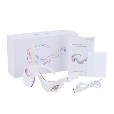 Ms Dear Eye Massager 3D elektromos arcmasszázs pulzáló forró kompressziós mikroáram vibrációs újratölthető a Smart Eye Beauty maszkhoz