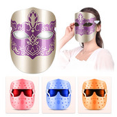 Újratölthető Led Arcmaszk Anti Acne Therapy Whitening 3 Colors Fényterápiás ránctalanítás Bőrfiatalítás Arc Bőrápolás