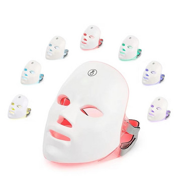 Μάσκα προσώπου 7 χρωμάτων Αντιγηραντική αναγέννηση δέρματος Εξοπλισμός φροντίδας δέρματος Ασύρματη μάσκα LED φωτοθεραπείας προσώπου Φόρτιση φωτονίου USB