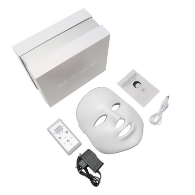 Led Face Mask Light Therapy 7 Color Photon Blue & Red Light karbantartó bőrfiatalító arcbőrápoló maszk