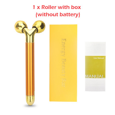 24k Gold Energy Beauty Bar arc görgős masszírozó arc karcsúsító ránctalanító lift bőrfeszesítő ráncos bot bőrápoló eszköz