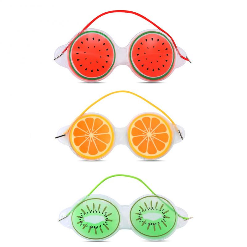 1db Gyümölcsjég borogatás szemmaszk fáradtság enyhítésére eltávolítja a fekete szemtáskákat Soft Beauty Sleeping Gel Eye Patch Beauty Tool