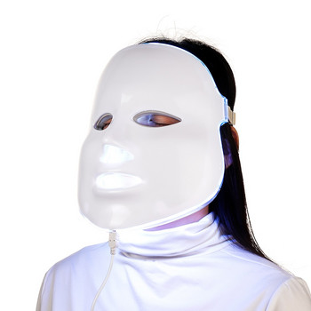 BOX-7 цвята LED маска за красота на лицето Фотонна терапия Подмладяване на кожата Лице Лечение на акне Домашна употреба LED светлина Грижа за кожата SPA салон
