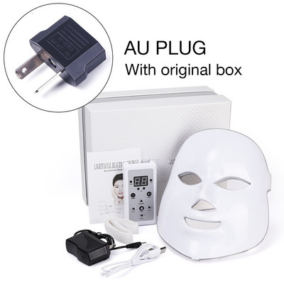 BOX-7 Colors LED Facial Beauty Mask Photon Therapy Bőrfiatalító Arc Akne Kezelés Otthoni használatra LED Light Bőrápoló SPA Szalon