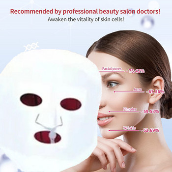 Korea PDT Silicone Led Mask Therapy Facial 3 Colors Face Skin Care Mask For Acne Wrinkle Acne Blemish Beauty Salon Photon Device