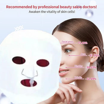 Korea PDT Silicone Led Mask Therapy Facial 3 Colors Face Skin Care Mask For Acne Wrinkle Acne Blemish Beauty Salon Photon Device