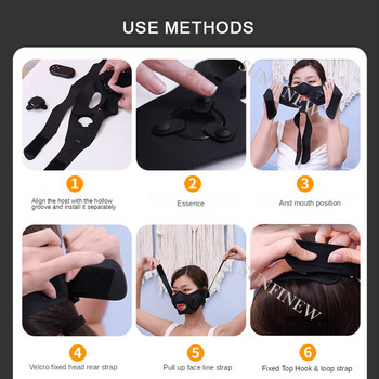 Νέα ασύρματη V-Line Thin Face Mask Mask Massager Facial Lifting Machine αδυνατίσματος σε σχήμα V Lift Up Belt Double Chin Reducer 2022
