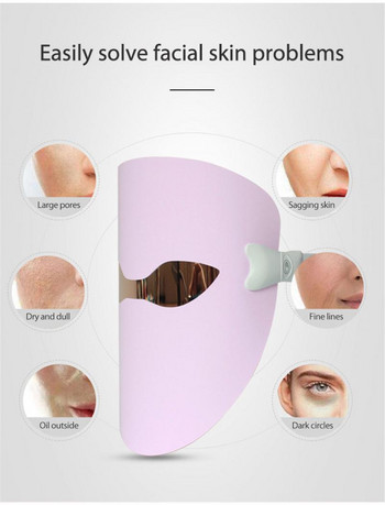 Όργανο μάσκας προσώπου 3 χρωμάτων LED Μάσκα προσώπου Θεραπεία φωτονίων κατά της ακμής αφαίρεση ρυτίδων Beauty White Home Χρήση Εργαλεία περιποίησης δέρματος
