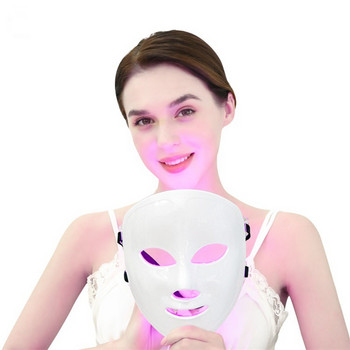 Μάσκα προσώπου με 7 χρώματα LED συρρίκνωση των πόρων Φωτοθεραπεία φωτονίων Περιποίηση δέρματος προσώπου Μάσκα ομορφιάς Θεραπεία ακμής LED Light Συσκευές ομορφιάς