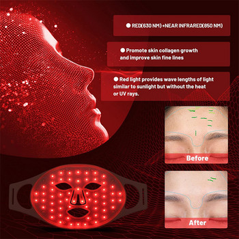Анти-стареене 4-цветна грижа за кожата на лицето PDT Фотонна терапия с червена светлина LED маска за лице Подмладяване на кожата на лицето Машина за премахване на намигвания