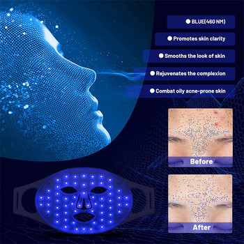 Анти-стареене 4-цветна грижа за кожата на лицето PDT Фотонна терапия с червена светлина LED маска за лице Подмладяване на кожата на лицето Машина за премахване на намигвания