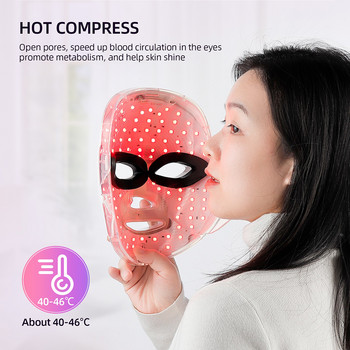 EMS Heating Therapy 7 Χρώματα LED Photon Face Mask Microcurrent Skn Tighten EMS Mask Ασύρματη χρήση Αντιρυτιδική σύσφιξη του δέρματος