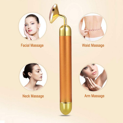 Beauty Bar 24k Golden Pulse masažer za lice Slimming Face pop 24k zlatne boje Vibration 3d Facial Roller Alat za masažu očiju