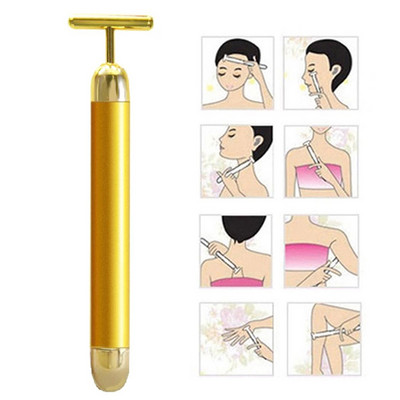 Beauty Bar 24k Golden Pulse arcmasszírozó karcsúsító arc pop 24k arany színű vibrációs 3d arc görgős szemmasszázs eszköz